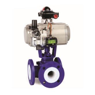 Fluoropolymer-Lined Pneumatic Three-Way Control Ball Valve (Zshqf-16K) — PVPeW 2026