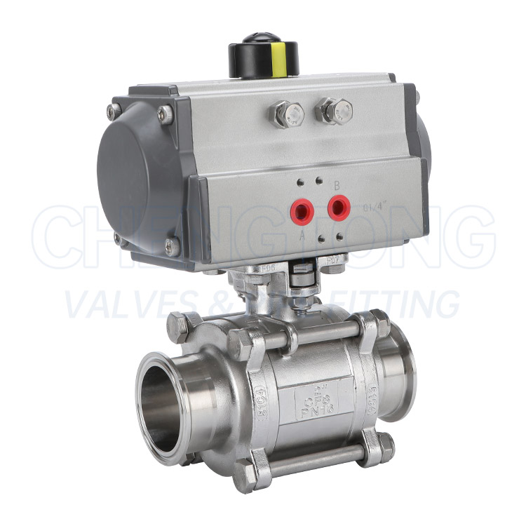Pneumatic Three-Piece Clamp-End Ball Valve — PVPeW 2026