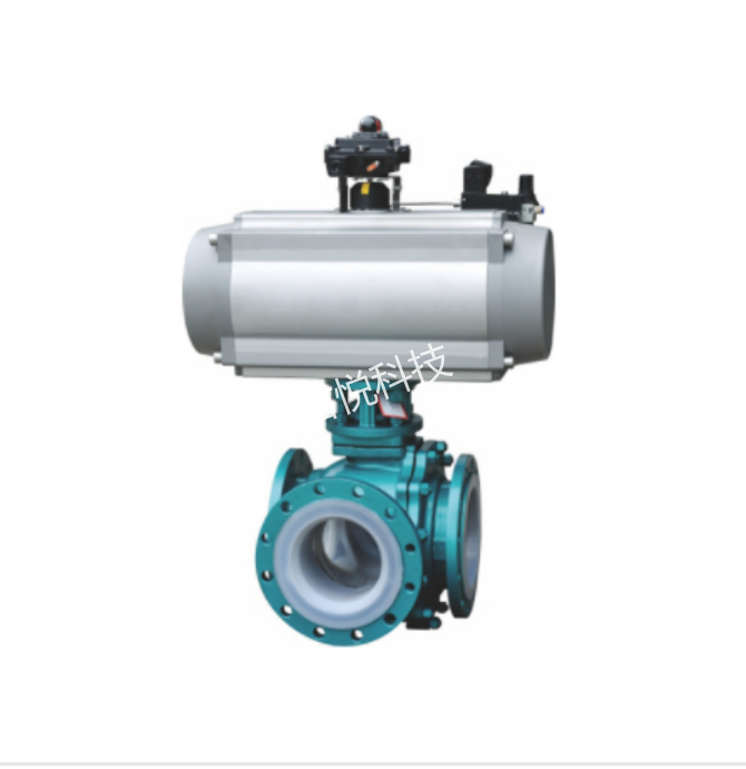 Fluoropolymer-Lined Three-Way Ball Valve — PVPeW 2026