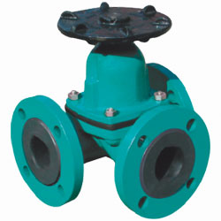Three-Way Rubber-Lined Diaphragm Valve — PVPeW 2026