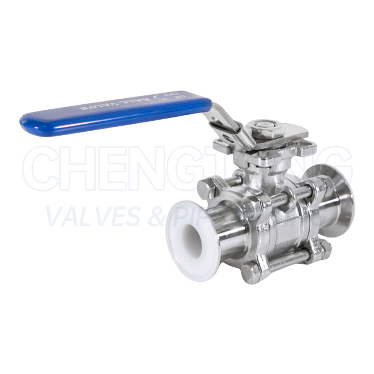 Fluoropolymer-Lined Three-Piece Clamp-End Ball Valve — PVPeW 2026