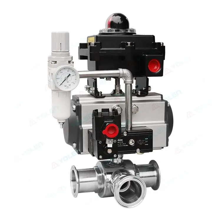 Industrial Valve - Pneumatic Clamp-End Sanitary Ball Three-Way Ball Valve — PVPeW 2026