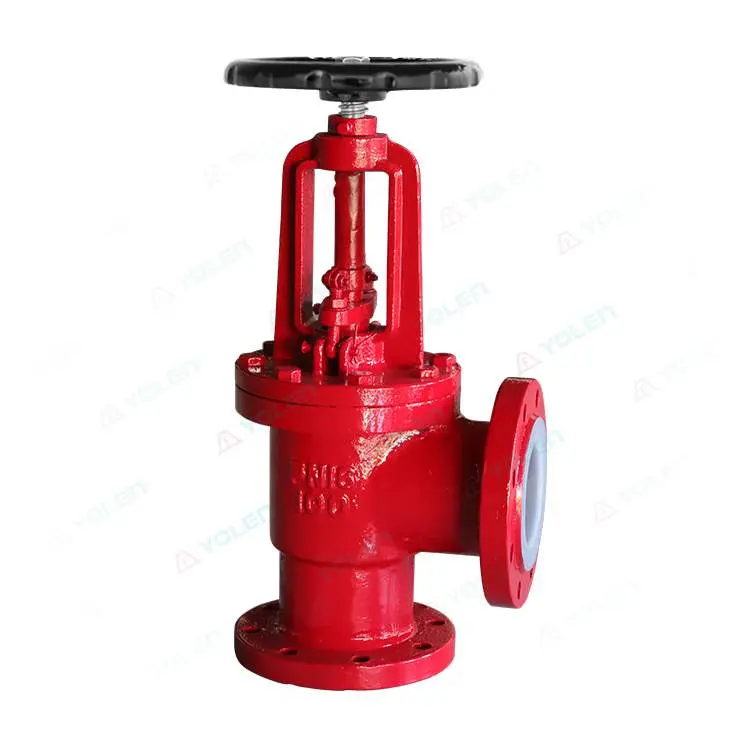 J44 Fluoropolymer-Lined Angle-Pattern Globe Valve — PVPeW 2026