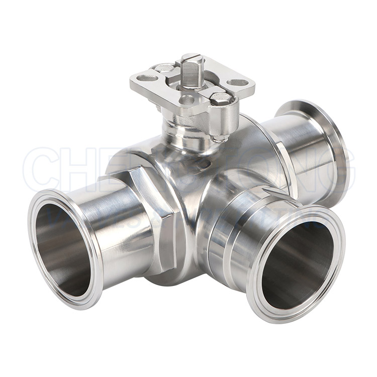 Clamp-End Three-Way Ball Valve — PVPeW 2026