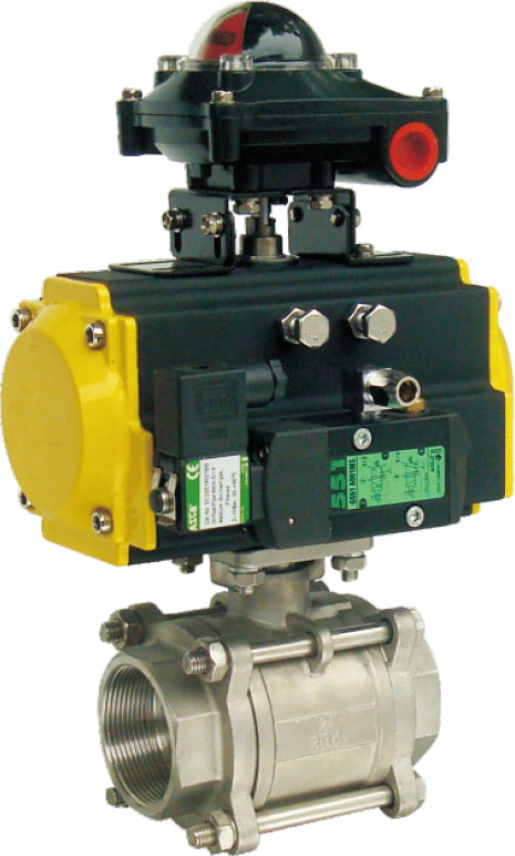 Pneumatic Three-Piece Female-Threaded / Welded Ball Valve — PVPeW 2026