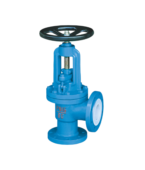 Fluoropolymer-Lined Angle-Pattern Globe Valve — PVPeW 2026
