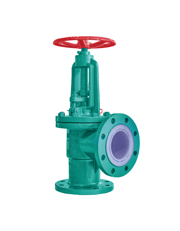 Fluorine-lined Angle Globe Valve (Carbon Steel Body) — PVPeW 2026