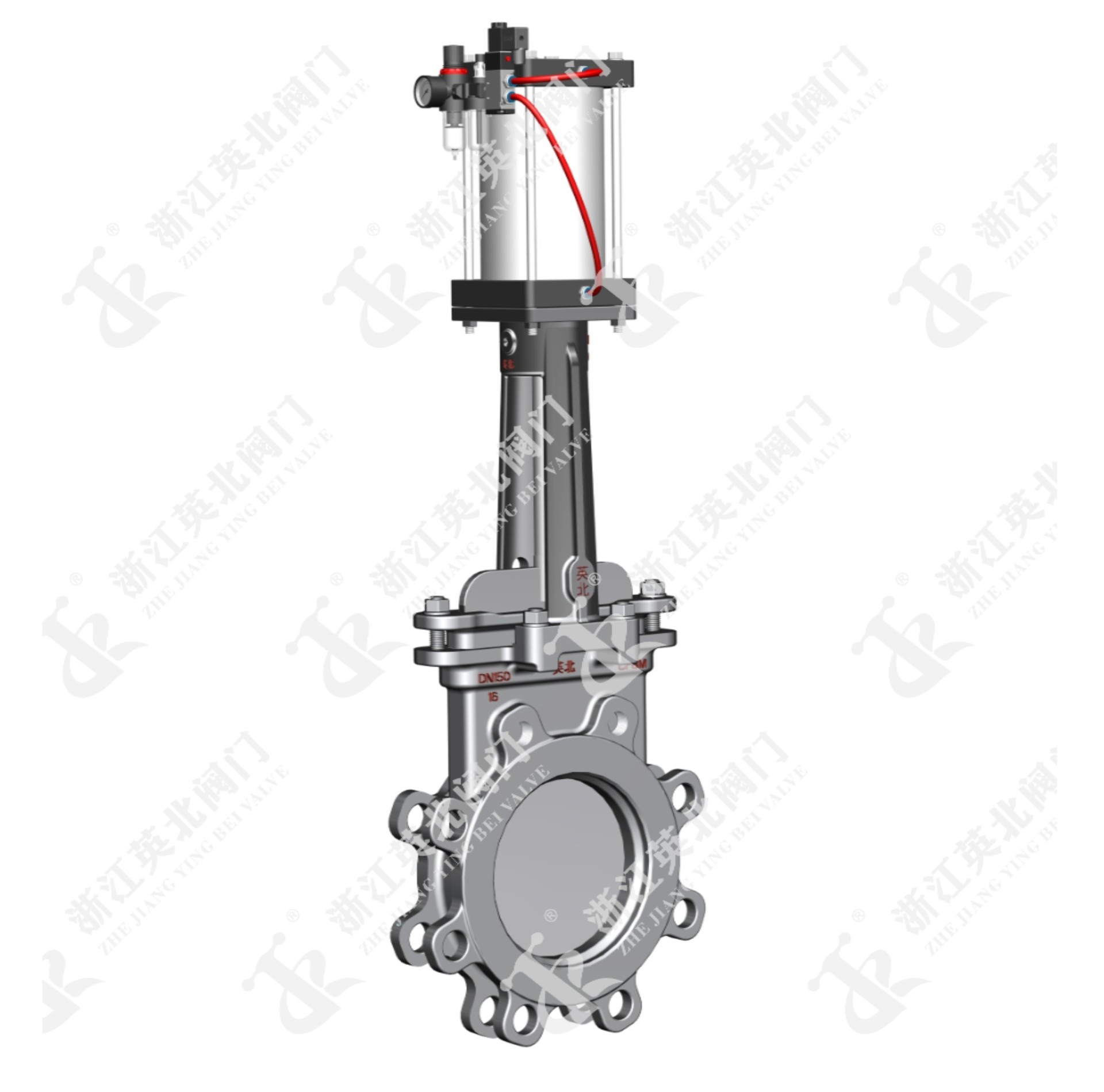 Pneumatic knife gate valve PZ673 — PVPeW 2026