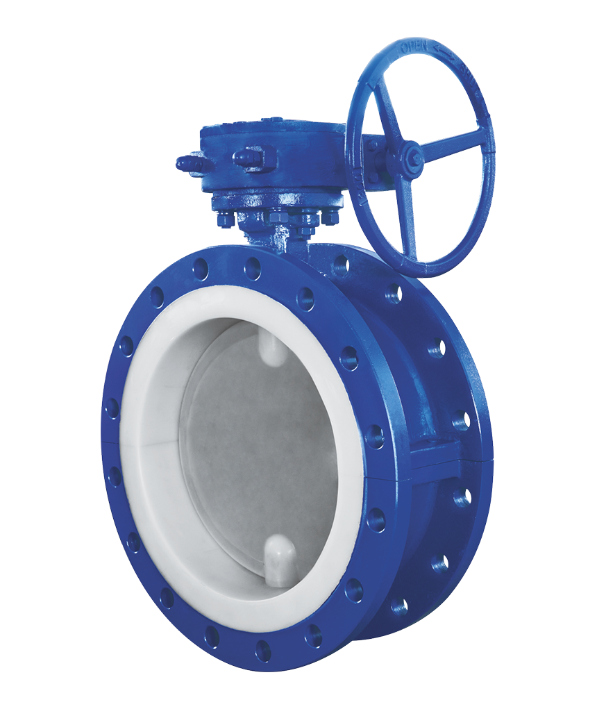 Fluorine-coated turbine flange butterfly valve — PVPeW 2026
