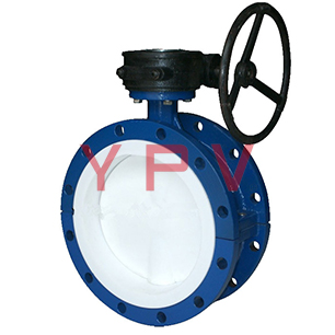 D341F46 Worm Gear Flanged PTFE Lined Butterfly Valve — PVPeW 2026