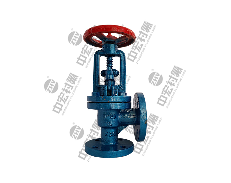 Right-angle fluorine-coated stop valve — PVPeW 2026