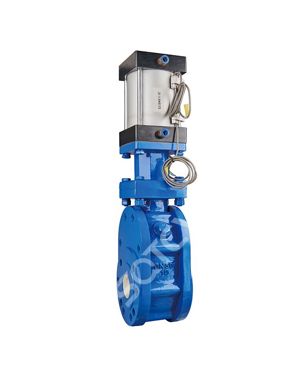 Pneumatic ceramic double gate valve — PVPeW 2026