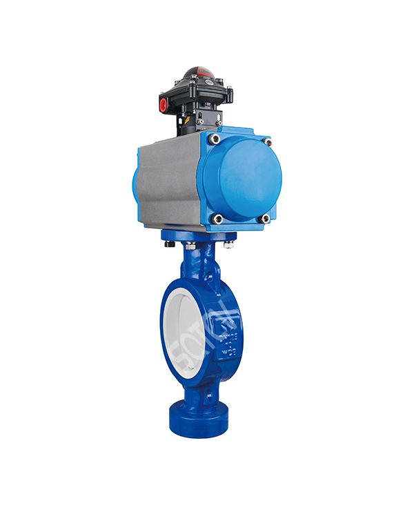 Pneumatic ceramic fully-fitted fluorine-coated butterfly valve — PVPeW 2026